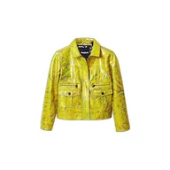 Płaszcze damskie - Desigual Kobiety Chaq_memphis, 8 000 amarillo fluoru, płaszcz PU, żółty, XS - miniaturka - grafika 1