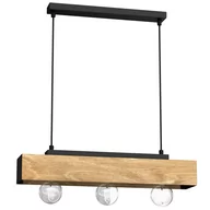 Lampy sufitowe - Lampa wisząca z drewnianymi listwami LX 1636 z serii MILUZA - miniaturka - grafika 1