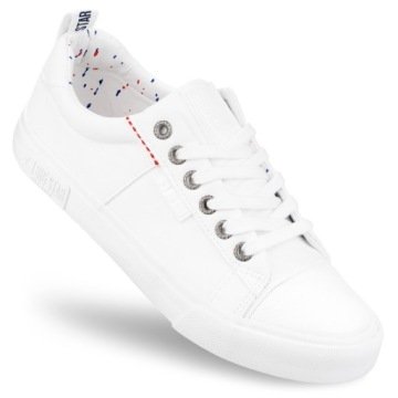 Trampki damskie niskie buty tenisówki Big Star z ekoskóry białe KK274005 39