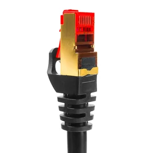 Kabel LAN przedłużacz CAT7 czarny 0,5m - Patchcordy - miniaturka - grafika 5