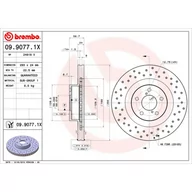 Tarcze hamulcowe - Tarcza hamulcowa BREMBO 09.9077.1X - miniaturka - grafika 1