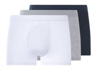 Majtki męskie - LIVERGY® Bokserki męskie z bawełną, 3 pary (Granatowy/szary/biały, 4/S) - miniaturka - grafika 1