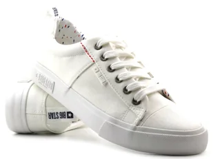 Trampki męskie z wygodnego materiału - BIG STAR KK174001, białe - Big Star - Trampki męskie - miniaturka - grafika 1