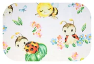 Pieluchy - Pielucha flanelowa 75x75 biała wielokolorowa bajkowe owady - miniaturka - grafika 1
