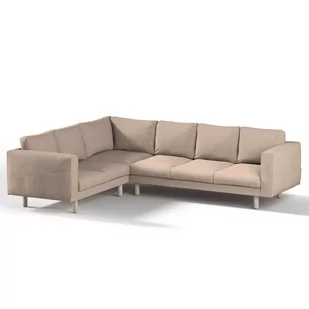 Dekoria pl pl Pokrowiec na sofę narożną Norsborg 5-osobową beżowo-szary 213/291 x 88 x 85 cm Etna 1029-705-09 - Pokrowce na meble - miniaturka - grafika 1