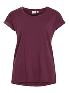 Koszulki i topy damskie - Vila Koszulka "Dreamers" w kolorze bordowym - miniaturka - grafika 1