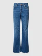 Spodnie damskie - Jeansy o kroju slim fit z 5 kieszeniami - miniaturka - grafika 1