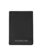Portfele - Tommy Hilfiger Duży Portfel Męski Th Foundation Bifold AM0AM13511 Czarny - miniaturka - grafika 1