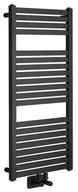 Grzejniki łazienkowe - Aqualine Ogrzewanie - Element grzejny Tondi 45x97 cm, podłączenie centralne, czarny mat DT456T - miniaturka - grafika 1
