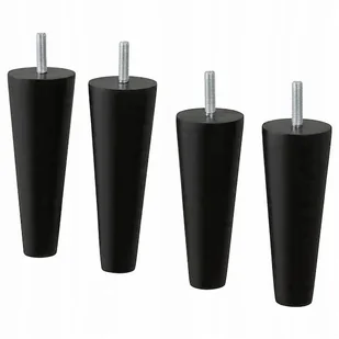 IKEA STRANDMON Nogi do fotela 4szt BUK noga drewno CZARNE - Meble modułowe i akcesoria - miniaturka - grafika 1