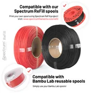 Filamenty i akcesoria do drukarek 3D - Spectrum 81346 ReFill filament, PET-G Carbon, 1kg, 1.75mm, BLACK - miniaturka - grafika 1
