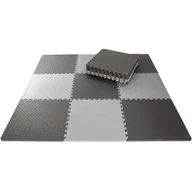 Puzzle - Puzzle piankowe mata pod sprzęt do ćwiczeń 9szt 180cmx180cm szaro-czarne FT57 - miniaturka - grafika 1
