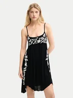 Sukienki - Desigual Sukienka letnia Cassatt 26SWVK42 Czarny Regular Fit - miniaturka - grafika 1