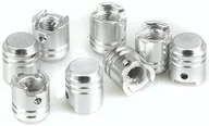 Akcesoria motocyklowe - SET 4 TAPPI COPRI VALVOLA CON ANELLO - SILVER - miniaturka - grafika 1