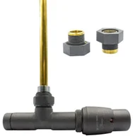 Zawory i kraniki - Zawór termostatyczny zespolony 50mm UNICO grafit strukturalny prawy GZ1/2 - miniaturka - grafika 1