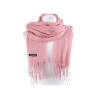 Apaszki i szaliki damskie - Szalik damski duży Cashmere frędzle SZA-51 kolor brudny róż - miniaturka - grafika 1
