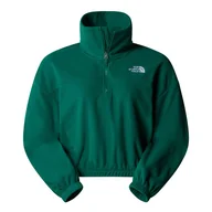 Bluzy sportowe damskie - Bluza The North Face 100 Glacier 1/2 0A89J9NL11 - zielona - miniaturka - grafika 1