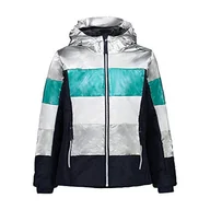 Kurtki i płaszcze dla dziewczynek - CMP Dziewczęca Giacca Da Sci Effetto Lucido kurtka wielokolorowa Srebrno-niebieski 98 30W0255 - miniaturka - grafika 1