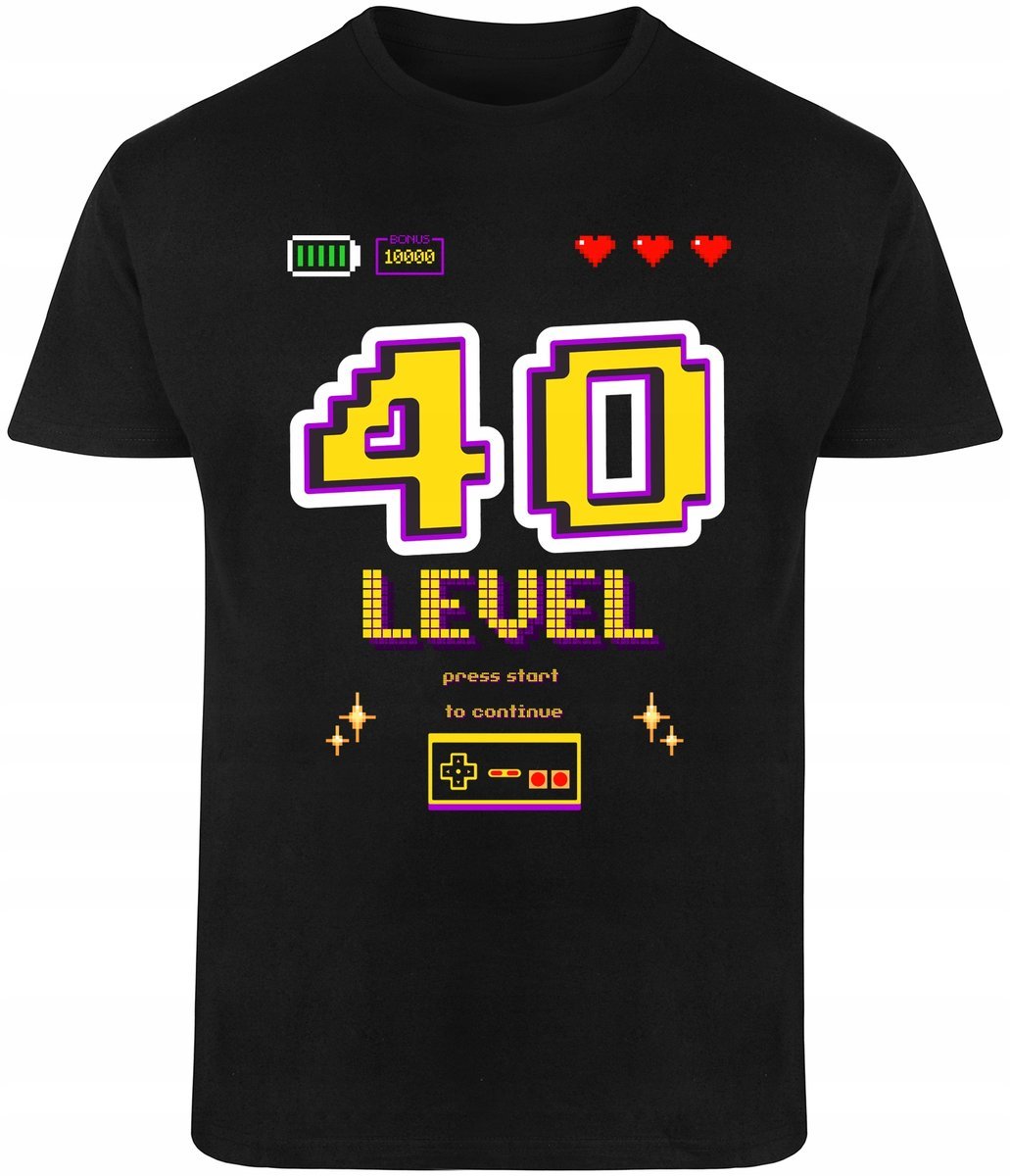 Koszulka 40 urodziny Prezent Retro dla Gracza śmieszna Tshirt R-XXL A877