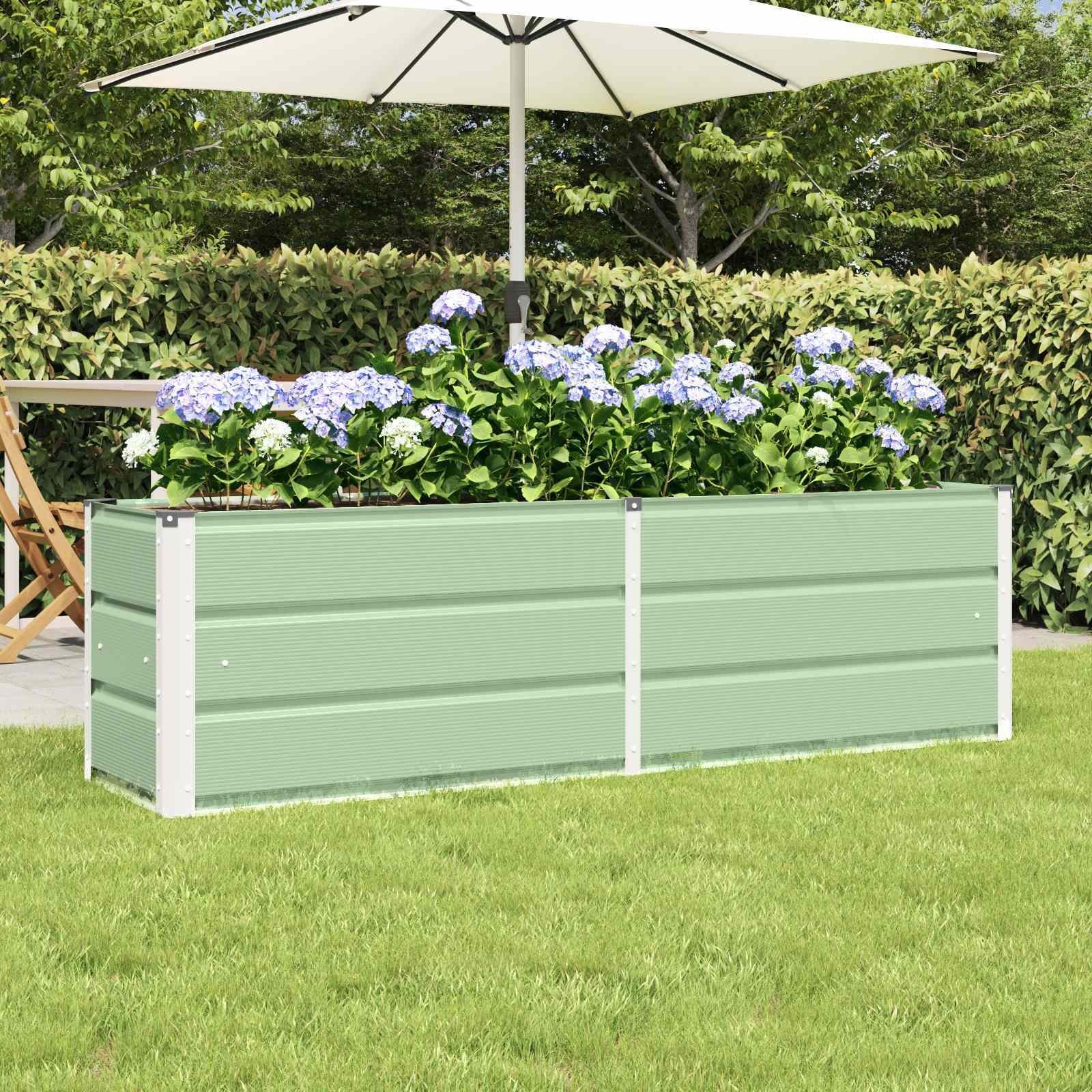 vidaXL Donica Zielony 160 x 40 x 45 cm Stal