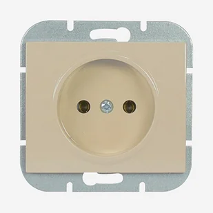 Abex Gniazdo pojedyncze b/u ONYX - beżowy - Gniazdka elektryczne - miniaturka - grafika 1
