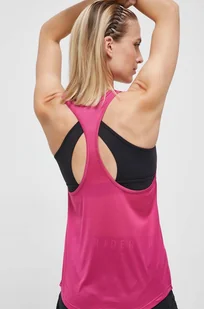 Reebok top treningowy Workout Ready kolor różowy - Koszulki sportowe damskie - miniaturka - grafika 1