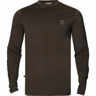 T-Shirt koszulka myśliwska Harkila Base All Season L/S Shadow Brown M - Pozostała odzież narciarska - miniaturka - grafika 1