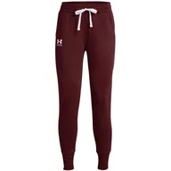 Spodnie damskie - Spodnie damskie Under Armour Rival Fleece bordowe 1356416 690-S - miniaturka - grafika 1