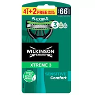 Maszynki do golenia i wkłady - Wilkinson Xtreme3 Sensitive Comfort jednorazowe maszynki do golenia dla mężczyzn 6szt - miniaturka - grafika 1