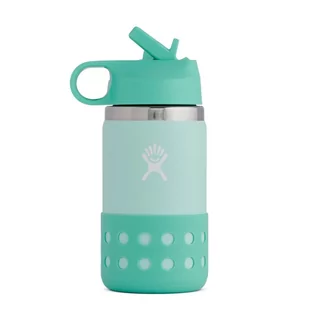 HYDRO FLASK Butelka dziecięca KIDS WIDE MOUTH STRAW LID & BOOT 355 ml paradise - Butelki termiczne - miniaturka - grafika 1