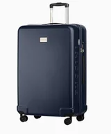 Walizki - PUCCINI Granatowa twarda walizka duża o strukturze plastra miodu - miniaturka - grafika 1