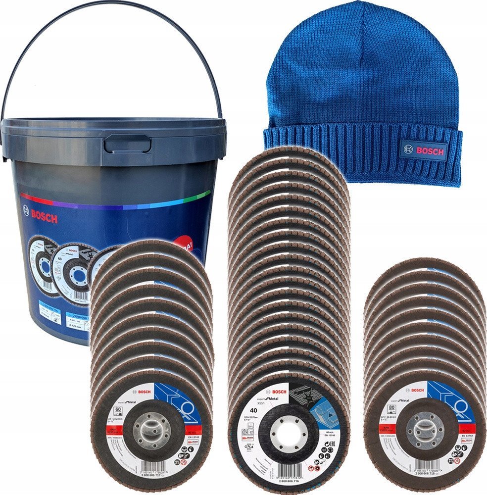 Bosch ACpromo: 40 tarcz list. 40,60,80+wiadro