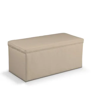 Dekoria.pl Dekoria.pl Skrzynia tapicerowana Caffe Latte beżowy) 90 × 40 × 40 cm Cotton Panama 525-702-01 - Pufy i podnóżki - miniaturka - grafika 1