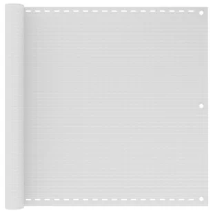 Parawan balkonowy, biały, 90x300 cm, HDPE - Parawany - miniaturka - grafika 1
