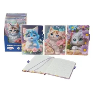 Adar Notes w kratkę kotki MIX - Notesy i bloczki - miniaturka - grafika 1