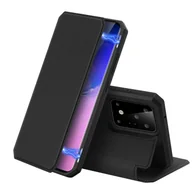 Etui i futerały do telefonów - Etui książkowe "Dux Ducis" kompatybilne z SAMSUNG GALAXY S21 FE etui na telefon z funkcją podstawki, miejsce na karty, czarne - miniaturka - grafika 1