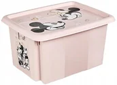Pudła i pojemniki do przechowywania - Pojemnik obrotowy z pokrywą karolina "minnie mouse" 15 l różowy - miniaturka - grafika 1