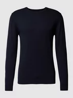 Swetry męskie - Sweter z dzianiny z okrągłym dekoltem - miniaturka - grafika 1