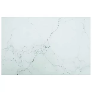 vidaXL Lumarko Blat stołu, biały, 100x62 cm, 8 mm, szkło ze wzorem marmuru 322259 - Meble modułowe i akcesoria - miniaturka - grafika 1