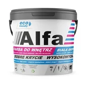 Farby wewnętrzne - Farba akrylowa Alfa 4,5 l biała - miniaturka - grafika 1