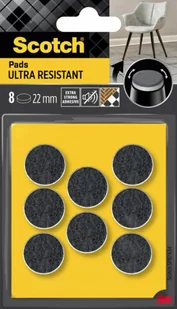 Ultra odporne podkładki filcowe SCOTCH, okrągłe, 22mm, 8 szt., czarno-białe - Meble modułowe i akcesoria - miniaturka - grafika 1