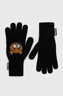 Rękawiczki - Moschino rękawiczki wełniane kolor czarny M3184 65434 - miniaturka - grafika 1