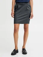 Spódnice - ICHI Spódnica mini 20105037 Szary Regular Fit - miniaturka - grafika 1