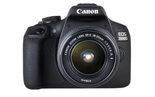 Canon EOS 2000D +18-55 + 75-300 mm czarny 2728C051 - Aparaty Cyfrowe - miniaturka - grafika 1