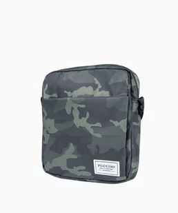 PUCCINI Zielona torba męska we wzór camo - Torby męskie - miniaturka - grafika 1