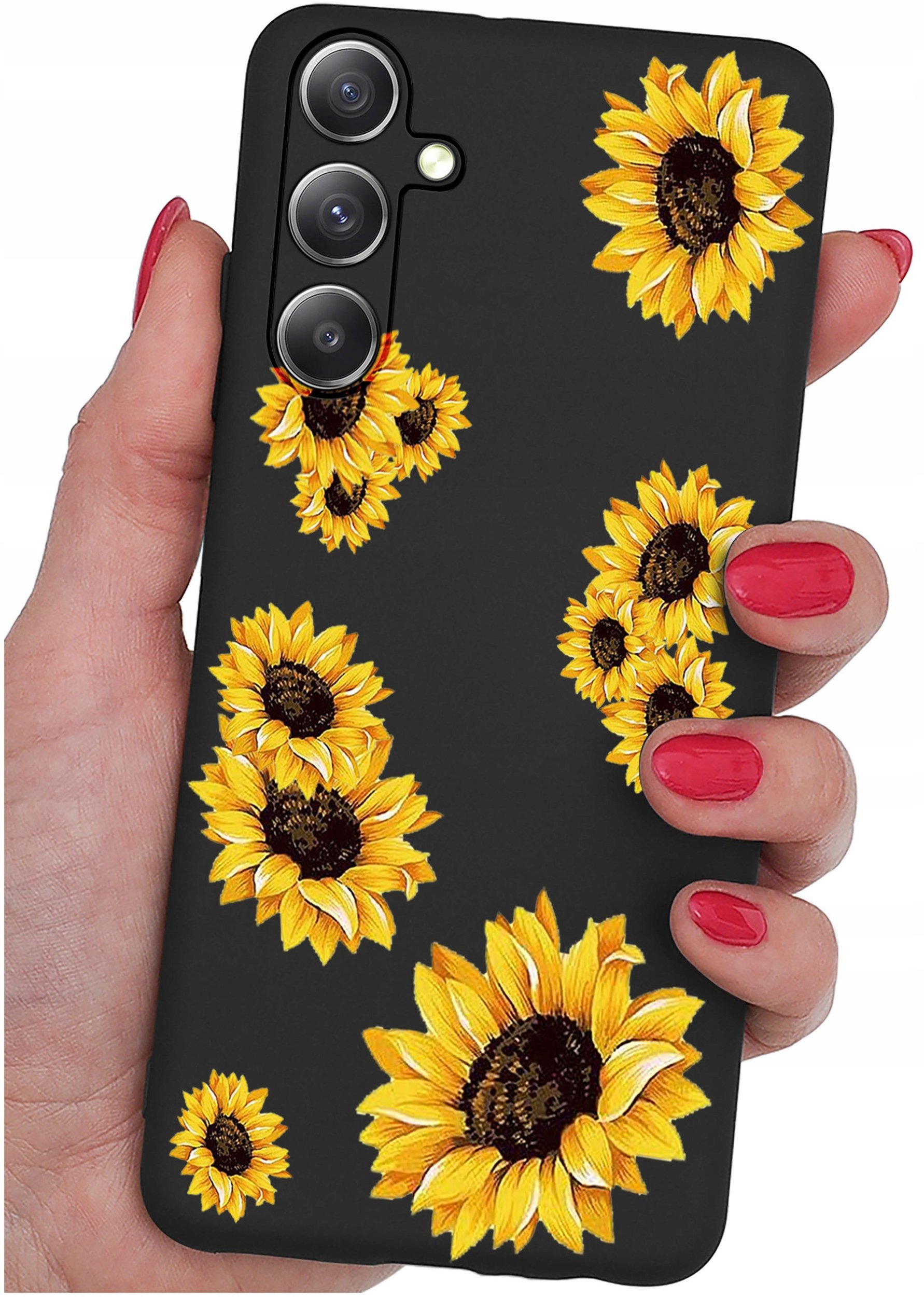 Etui do Samsung Galaxy M55 5G WZORYSILIKONOWE MATT CASE + SZKŁO 9H