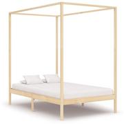 Łóżka - vidaXL Rama łóżka z baldachimem, lite drewno sosnowe, 120 x 200 cm - miniaturka - grafika 1