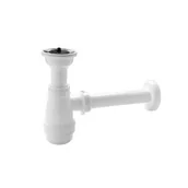 Syfony - Syfon umywalkowy butelkowy odejście proste, sitko nierdzewne, korek PCV - miniaturka - grafika 1