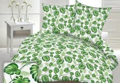 Pościel - Pościel z kory 160x200 wzór egzotyczne liście - miniaturka - grafika 1