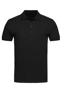 Koszulka polo medyczna męska czarna XXL - Odzież medyczna - miniaturka - grafika 1